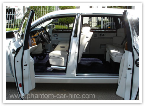 White Phantom Side Our professional chauffeurs are very courteous and 